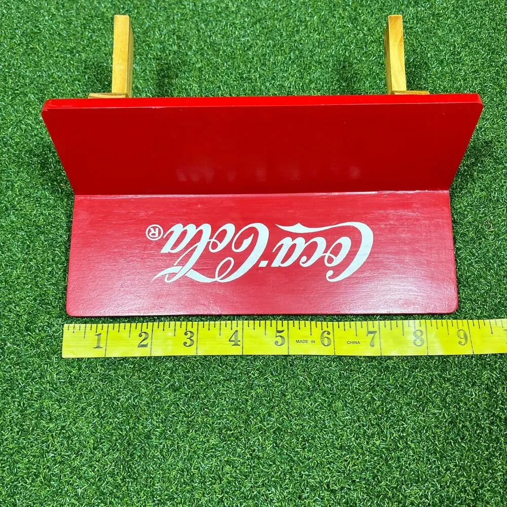 Vintage 1998 Coca-Cola Miniature Wooden Display Bench